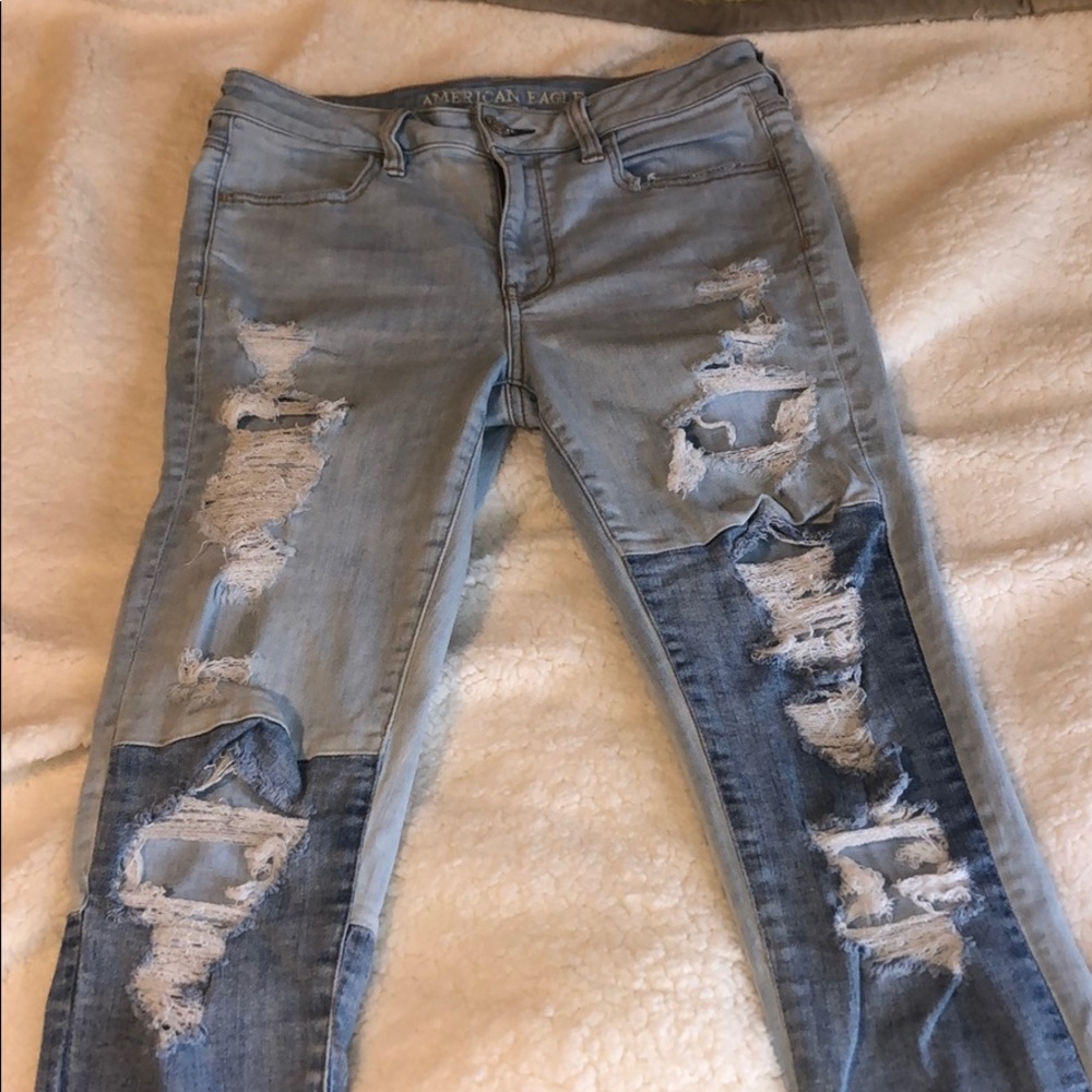 American Eagle two toned jeans
